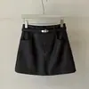 Novedad Otoño 2026 Pantalones Falda Casual de Piel Sintética Estilo Coreano Versátil Color Sólido Línea A de Cintura Alta Pantalones Falda de Piel para Mujer