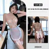 Lencería sensual y sexy, lindo uniforme de sirvienta, coqueteo de deseo puro, ropa de dormir sin quitar, conjunto de tentación qqny 1459