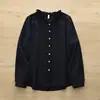 Colección Otoño 2026 Estilo Japonés Bolsillo Colorido Doble Capa Gasa Algodón Amigable con la Piel Cardigan de Manga Larga para Mujer Camisa Venta al por Mayor