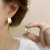 Brincos Irregulares de Esmalte Gotejado Retro Francês Vermelho de Alta Qualidade para Mulheres, Novos Brincos de Tarraxa em Forma de C da Moda