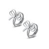 Pendientes con hebilla de lazo hueco en plata de ley S925, diseño de otoño, nuevo estilo, joyería para los oídos M02937