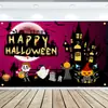 Amazon Nuevo Banner de Halloween Decoración de Fiesta del Festival Fantasma Cortina de Puerta Bandera Tela de Fondo para Bandera Se Puede Hacer