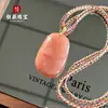 Colgante de Jade Patrón de Dragón Rojo Natural Paz y Seguridad, Colgante de Jade Flor de Melocotón Seda Dorada, Adorno de Jade, Joyería de Placa de Jade