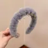 Diadema Antideslizante con Dientes Estampado de Leopardo de Felpa para Otoño e Invierno para Mujeres 2026 Nuevo Estilo Diadema para Lavado de Cara Maquillaje Mascarilla Pasador para el Cabello Tocado
