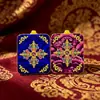 Nuevo shell Thangka de una cara pintado a mano Thangka portátil Thangka colorido collar de amor y carrera Thangka del Año de la Serpiente shell vacío