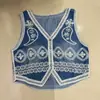 Vestido de Suspensório Tie-Dye Verão Novo Estilo Yunnan Guizhou Artesanal Tingido com Plantas Corante Azul Viagem Roupas Étnicas Atacado