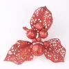 Accesorios de Decoración Navideña Hojas Huecas Flor Fruta Guirnalda Artificial Anillo de Vid Vidriera DIY