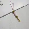 Fivela de lagosta corrente de celular dourada joia DIY feita à mão pingente fivela de lagosta corda de bolsa para celular corda pingente de joia para celular