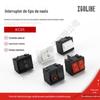 Interruptor tipo barco de calendário KCD5 interruptor basculante com luz 21*25 luz de advertência interruptor gangorra três marchas furo de montagem 19*22