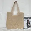 Bolsa de Palha Simples e Versátil, Bolsa Feminina de Grande Capacidade Tecida à Mão, Bolsa de Ombro e de Mão, Bolsa de Praia para Férias na Costa, Bolsa Feminina