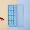 Bandeja de Hielo Casera de Plástico Blando con 24 Compartimentos y Tapa, Molde para Uso Doméstico, Caja de Cubitos de Hielo para Bares, Cafeterías, Fabricante de Bebidas con Hielo, Tiras de Hielo
