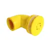 Codo amarillo de PVC directo conector en T conector de unión de válvula de bola superior e inferior conector de escape fuerte de agua tubería de suministro de agua para acuario accesorios de tubería de acuario