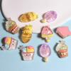 Luminoso Dibujo Animado Verano Helado Crema Pegamento DIY Joyería Horquilla Agujero Zapatos Hebilla Decoración Material Resina Accesorios