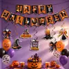 Nova Decoração de Bandeira Espiral Temática de Halloween Bruxa, Abóbora, Fantasma Conjunto Decoração de Halloween
