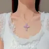 Collar Cruzado Dulce y Fresco para Chicas Atrevidas Cadena de Suéter Multicapa con Perlas Rosas Lujo Accesible Collar Elegante de Gama Alta