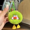 [Patito lindo con cara sonriente] cadena para llaves de coche colgante de imitación de pelo de conejo rex bola de peluche colgante para mochila bolsa regalo