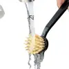 Olla Mágica Cepillo para Lavar Ollas de Cocina Hogareño Antiadherente Aceite Antiadherente Olla Mango Largo Cepillo para Ollas No Suelta Fibra