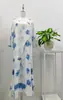 Vestido Longo Tie-Dye Artesanal Original Blue Root de Planta Pura para Mulheres, Saia Longa de Verão para Mulheres, Saia de Alta Qualidade