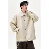 Chaqueta de Cuero con Patrón Tejido para Hombre Nueva de Otoño 2026, Abrigo de Cuero de Alta Gama, Corte Holgado, Talla Grande, Ropa Exterior Única y Moderna