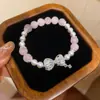 Elegante e requintado! Pulseira com laço de zircônia e pérolas, estilo vintage francês, joia de nicho para mulheres