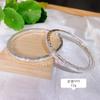 Pulsera martillada de plata pura 999, mismo estilo que se ve en las transmisiones en vivo de Douyin, Pulsera cuadrada retorcida martillada de plata, Regalo sencillo para parejas