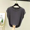 Nueva Camiseta sin Mangas de Estilo Veraniego 2025 para Mujer, Camiseta Básica Versátil de Modal, Capa Interior Delgada, Top de Color Puro Talla Grande