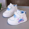 Zapatillas para Niñas 2026 Primavera y Otoño Nuevos Estilo de Dibujos Animados Lindos Zapatos para Niños Pequeños Suela Suave Versátiles Zapatos Blancos para Niños