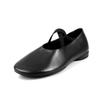 Sapatos Femininos Mary Jane de Couro Bovino de Primeira Camada Super Macios Amigáveis para Pés Largos Outono 2025 Planos Soltos Bico Arredondado Couro Genuíno Sola Macia