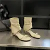 Sandalias de mujer de punta abierta estilo coreano 2026 moda nuevo estilo botas de tacón fino hasta la pantorrilla diseño de nicho versátil sandalias de moda