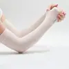Mangas de Hielo con Protección Solar Verano Delgadas de Gama Alta para Hombre y Mujer Mangas de Seda de Hielo Guantes Ligeros Transpirables Protección UV Mangas para Mano con Protección Solar
