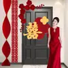Adesivos de Porta para Casamento com Palavras Felizes na Porta, Decoração na Porta do Quarto dos Lados Masculino e Feminino, Conjunto Completo de Adesivos Decorativos de Porta com Palavras Felizes na Porta