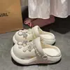 Se ven geniales en las fotos~ Sandalias cerradas de EVA de alta gama y versátiles para el verano, con suelas gruesas y que aumentan la altura, pantuflas populares y cómodas para mujer