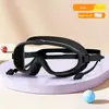 Gafas de Natación para Niños con Tapones para los Oídos Integrados HD Antivaho Marco Grande Silicona Suave Sin Presión en los Ojos para Niños y Niñas Multicolor