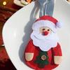 Adornos navideños Decoración de mesa navideña Juego de vajilla navideña Juego de cuchillo y tenedor de muñeco de nieve de Papá Noel al por mayor