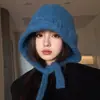 Gorro Balaclava para Mulheres, Gorro de Tricô Quente para Outono e Inverno, Circunferência da Cabeça Grande, Faz o Rosto Parecer Menor, Gorro de Lã à Prova de Frio para Viagem