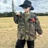 Chaqueta de camuflaje para niños, estilo primavera/otoño, nuevo modelo 2026, cortavientos con capucha para niños, ropa de exterior tres en uno, atuendo de otoño moderno