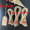 Cuerda de cáñamo amarilla de 1.5 mm al por mayor, 50 piezas por rollo, accesorios para ropa, etiqueta de papel kraft, accesorios a juego, cuerda en rollo