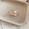 Obertura de Primavera~Anillo Abierto Flor que Gotea Aceite, Anillo de Comida Fresca y Dulce de Verano, Anillo de Diseño de Nicho