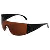 Gafas de sol de una pieza sin marco, estilo europeo y americano, de moda, con montura grande, disponibles en stock, venta caliente, suministro directo de fábrica.