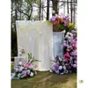 2026 Fundo de Casamento Decoração de Local Decoração de Recepção de Casamento Roupão de Noivado Branco Estilo Francês Fundo para Foto de Hotel