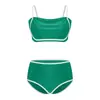 Nuevo Bikini Sexi de Color Sólido Simple Europeo y Americano para Mujer Conjunto de Dos Piezas Bikini Amazon Aliexpress