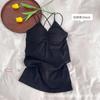 Camisola de belleza para otoño e invierno, ropa exterior, ropa interior, tirantes finos dobles con almohadilla para el pecho, tubo envolvente en el pecho, ropa interior push up para mujer