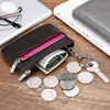 Cartera mini de cuero genuino directo de fábrica versión coreana de linda bolsa para monedas con cremallera monedero con cremallera se puede distribuir agente