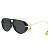025 Óculos de Sol Moda Europeia e Americana para Homens com Ponte Dupla Estilo Aviador Armação Grande Metal Novos Óculos para Mulheres Laranja Amazon