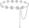 Corrente de Cintura Prateada em Metal com Formato de Coração Estilo Retrô Boêmio para Mulheres, Acessório de Cinto de Nicho de Alto Padrão com Estilo Étnico para Combinar com Vestidos