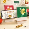 Calendario de Escritorio Mini 2027, Soporte de Madera para Teléfono, Calendario Mensual, Adorno de Escritorio, Año del Cordero, Planificador de Registro Diario, Regalo