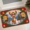 Felpudo de Festival Navideño Alfombra Felpudo para Puerta de Entrada Resistente a Manchas Fácil de Limpiar Felpudo de Decoración Festiva Felpudo para Pies Dropshipping
