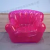Sofá Individual Inflável Pronto de Fábrica, Sofá Dobrável para Exterior com Encosto em Forma de Leque, Sofá Inflável Individual/Duplo para Interior