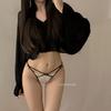 Primera vista * Ropa interior sexy de encaje japonés para mujer de cintura baja bordado puro calado calzones transpirables al por mayor