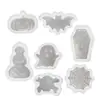 Molde de Silicona para Velas de Yeso Aromaterapia Serie de Halloween Calabaza Fantasma Murciélago Ataúd Telaraña de Resina DIY
